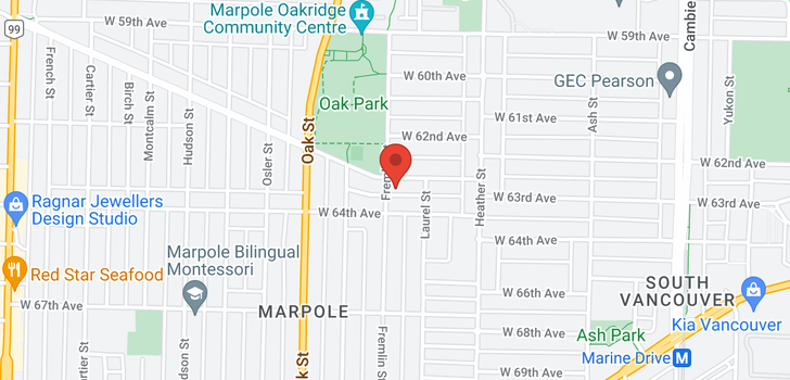 map of 890 W 63RD AVENUE